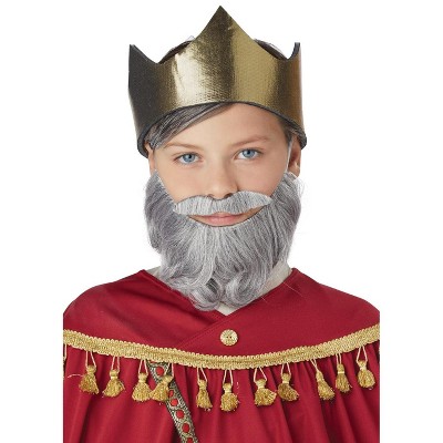 California Costumes Wise Man Child Beard And Moustache (grey), Standard ...