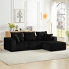 103.5'' Corduroy Modular 4-Seater Sectional Sofa with Deep Seat, No Assembly Required, Cloud Couch Design - 2 of 4
