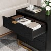 Whizmax 3 Drawer Dresser for Bedroom, Wood Dresser＆Chest of Drawers, Modern Dressers with Gold Metal Handles for Living Room, Hallway, Entryway - 3 of 4