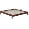 AFI Furnishings Pasadena 14 in King Platform Bed Frame in Walnut - 2 of 4