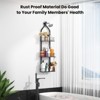 Aoibox Adjustable Anti-Swing Shower Caddy, 3-Tier Hanging Bathroom Storage Organizer with Rust-Resistant Finish for Shower Essentials - 3 of 4