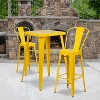 Emma and Oliver Commercial Grade 4 Pack 30" High Metal Indoor-Outdoor Barstool with Back - 2 of 4