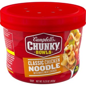 Campbell's Chunky Classic Chicken Noodle Soup Microwaveable Bowl - 15.25oz - 1 of 4