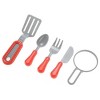 JuzToys Kids Pretend Grill Playset – BBQ Griddle Electric Set, Kitchen Cooking Toys with Play Food, Utensils, Realistic Sounds and Lights – Red/Gray - 3 of 4
