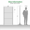 Lirago Black 72 in. Galvanized Metal Outdoor Privacy Screens Garden Outdoor Fence - 4 of 4
