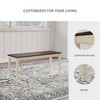 Signature Design by Ashley Whitesburg Large Dining Room Bench Ivory: Farmhouse Style, Hardwood Frame, Seats 2 - 4 of 4