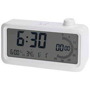 REGALWOVEN Plastic Digital Battery Powered Dimmable Alarm Clock 5.9 x 3.1 x 1.6 Inches - 1 of 4