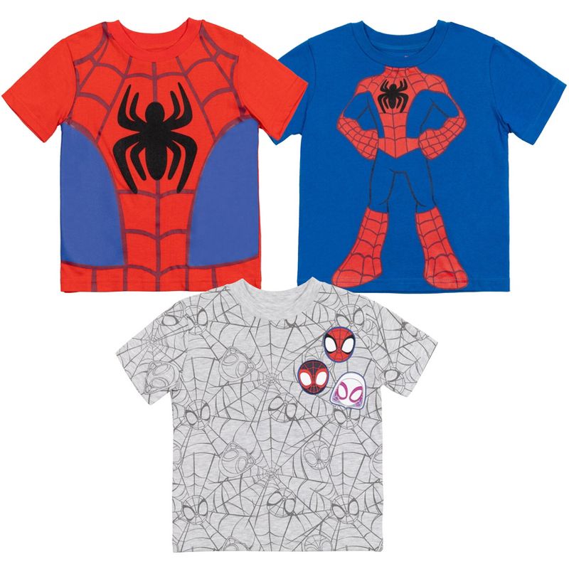 Marvel Spidey and His Amazing Friends 3 Pack Graphic T-Shirts Toddler, 1 of 9
