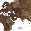 HomeRoots 47" X 79" Dark Brown Wood World Map Hanging Dimensional Sculpture - 4 of 4