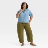 Women's Short Sleeve Button-Down Denim Shirt - Universal Thread™ - 3 of 3