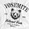 Yosemite National Park Bear Icon Adult T-Shirt White - 2 of 4
