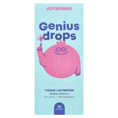 JoySpring Genius Drops, Focus + Attention, 1 fl oz (30 ml)