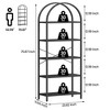 Arched Bookshelf, 5-Tier Open Bookshelf, Modern Bookcase Storage Shelves with Metal Frame - 2 of 4