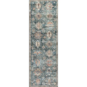 Nuloom Philomena Medallion Spill Proof Treated Pet Friendly Premium Machine Washable Area Rug - 1 of 4
