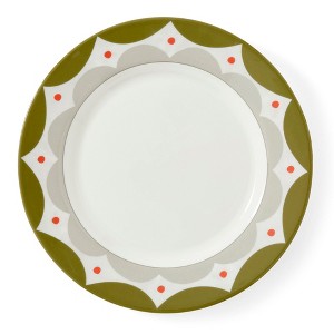 Spode Kit Kemp 11" Geo Dinner Plate, Geometric Abstract Design, Stylish Table Setting, Porcelain, Dishwasher and Microwave Safe - 1 of 4
