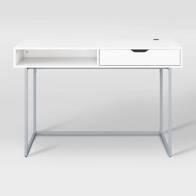 Auston Single Drawer Desk White - CorLiving