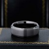 Jewelry Avalanche Mens Gunmetal Tungsten Carbide Wedding Band, Brushed, 8mm - 4 of 4