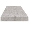 vidaXL Floating Wall Shelf Concrete Gray 31.5"x9.3"x1.5" MDF - 4 of 4