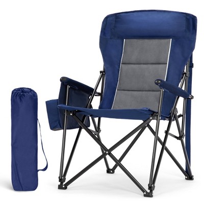 Captiva Designs Heavy Duty XL Camping Chair with Headrest, Cup Holder & Side Pocket, 500 lbs Capacity