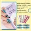 Saviland Women's 22pcs Semi Cured Gel Nail Strips Kit - Brighter Long Lasting Nail Design with Tools.(Zebra Blue Series) - 3 of 4