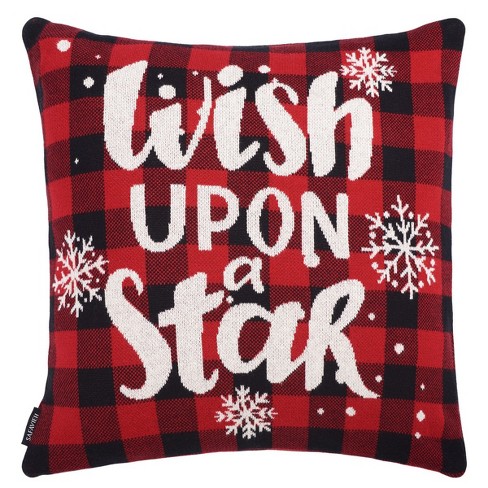 Wish Pillow - Red - 18"x18" - Safavieh - image 1 of 4