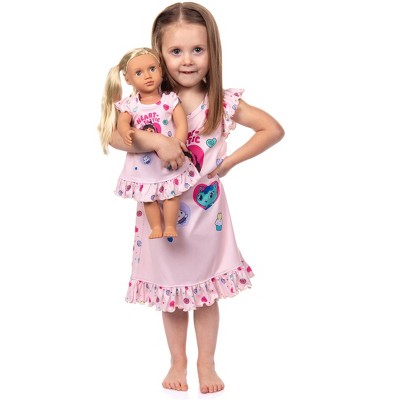 Gabby's Dollhouse Toddler Girls' Heart-Tastic Nightgown Matching Doll Dress