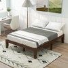 Costway Full Size 14'' Wooden Bed Frame Mattress Platform Wood Slats Support EspressoNatural - 2 of 4