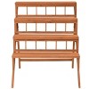 Costway 4 Tier Wood Plant Stand Flower Pot Holder Display Shelves Rack Stand Ladder Step - 4 of 4