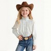 Girls' Ruffled Stand - Collar Long - Sleeve Blouse - 2 of 3