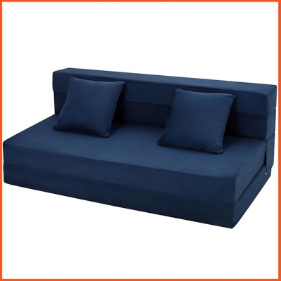 Queen Size Folding Sofa Mattress, Convertible Sofa Bed with Pillow