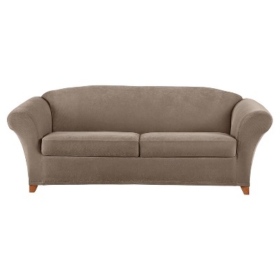 Sure Fit Soft Suede Woven Futon Slipcover, Taupe