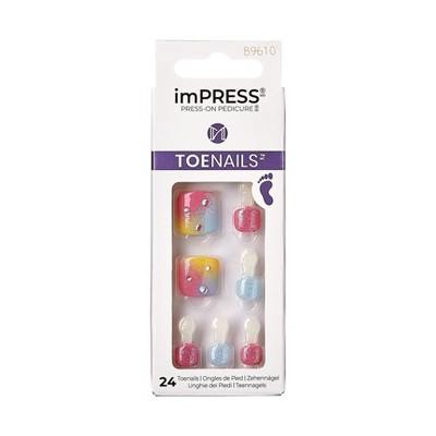 imPRESS Press-On Manicure Square Fake Toenails - Better Days - 27ct