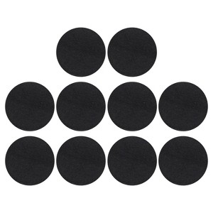 Unique Bargains Aluminum Fireproof Ash Catching Incense Burner Pad 10 Pcs Black - 1 of 4