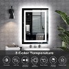 LED Bathroom Mirror 24x32 Inches, Black Frame with Front/Back Lights, 3 Color Temperatures, Anti-Fog, Wall Mounted Vanity Mirror - 2 of 4
