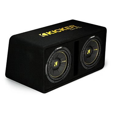 Kicker 44DCWC102 Dual CompC 10" Subwoofers in Vented Enclosure, 2-Ohm