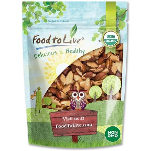 Organic Dry Roasted Brazil Nuts with Himalayan Salt - Non-GMO, Oven Roasted, Lightly Salted, No Oil Added, Vegan, Kosher - 1 of 4