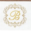 Linum Home Textiles 100% Turkish Cotton MONICA Gold Thread 2PC Embellished Hand Towel Set - 3 of 3
