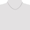 Black Bow Jewelry 0.8mm 14k White Gold Solid Box Chain Lobster Clasp Necklace - 2 of 4