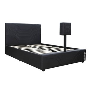 Oracle Gaming Bed with TV Mount For TVs up to 32" Black - X Rocker - 1 of 4