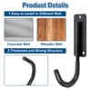 Unique Bargains Heavy Duty Garage Garden Storage Utility J Hooks 4 Pcs - 3 of 4