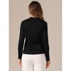 INSPIRE CHIC Women's Ruffled Stand Collar Long Sleeve Button Elegant Satin Shirt - 4 of 4
