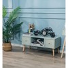 Nordlys TV Stand with 2 Drawers in Wood and Rattan Exotic Boho Living Room - 2 of 4