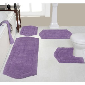 Waterford Collection Cotton Tufted Set of 4 Bath Rug Set - Home Weavers - 1 of 4
