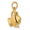Black Bow Jewelry 14k Yellow Gold 3D Polished Teapot Charm - 4 of 4