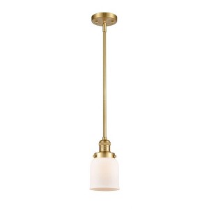 Bell - 1 Light Stem Hung Mini Pendant In Industrial Style-10 Inches Tall and 5 Inches Wide - 1 of 1
