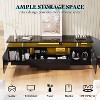 AMERLIFE 70" High Gloss TV Stand with LED Lights, Storage Cabinet & Shelf, Fits 80" TVs - 3 of 3