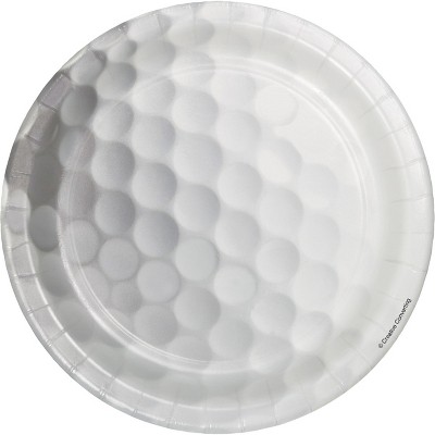 24ct Golf Dessert Plates White