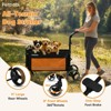 Petbobi Dog Wagon Stroller for Large Dogs – Foldable All-Terrain Pet Wagon with Ramp, Push & Pull Design, Orange - 3 of 4