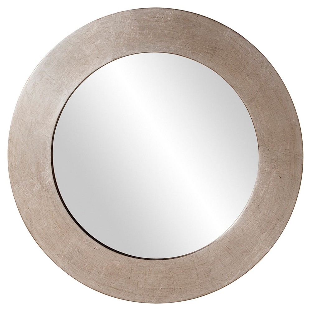 Photos - Wall Mirror Round Sonic Decorative  Light Silver - Howard Elliott