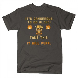 Mens The Legend of Zelda It's Dangerous to Go Alone Nyan Cat T-Shirt - 1 of 4